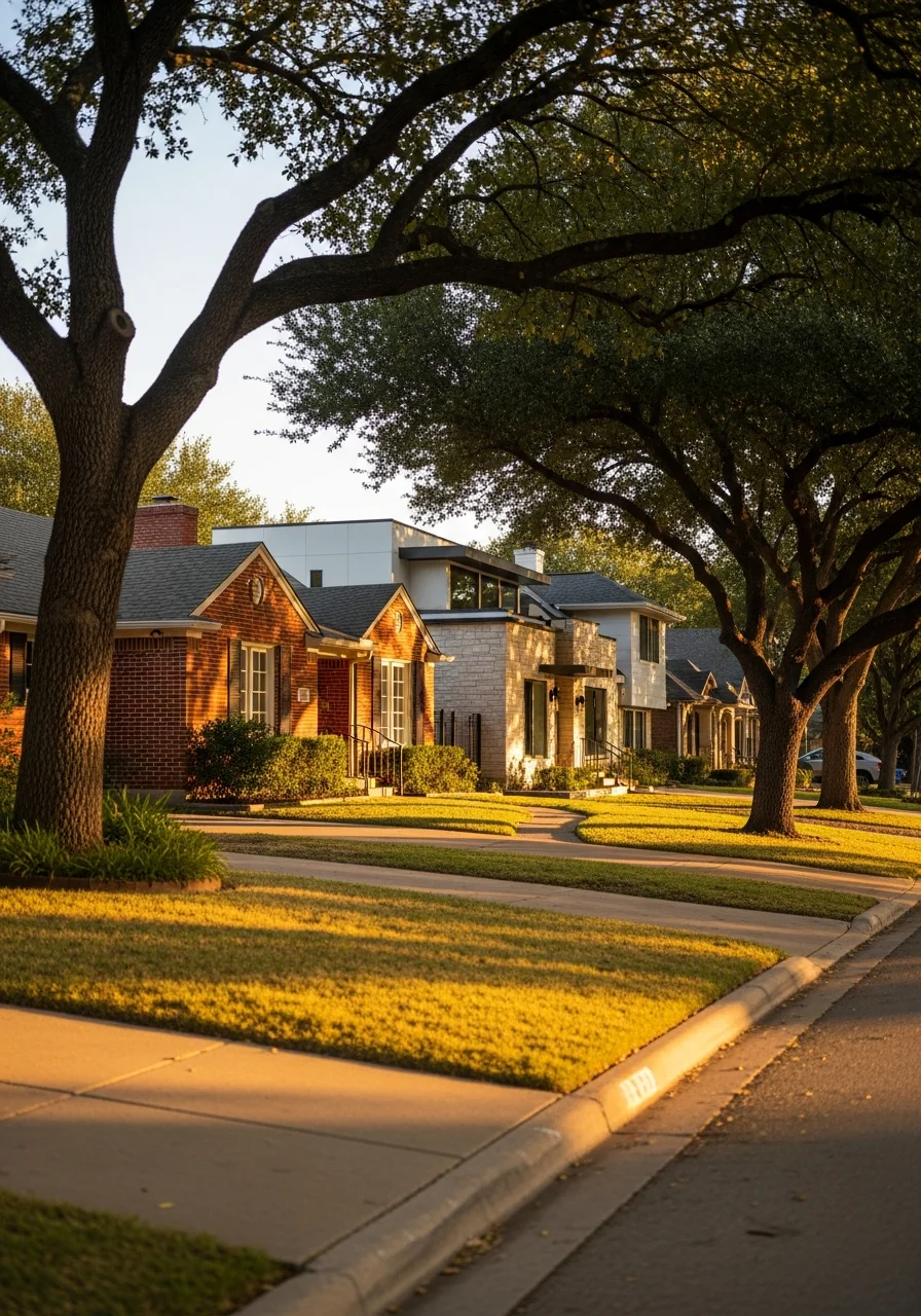 Dallas homeowner in their yard, showcasing the city's broad range of property types and sizes.