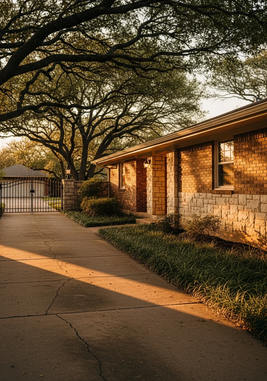 Fort Worth homeowner in their driveway, showcasing the city's broad range of property styles and sizes.